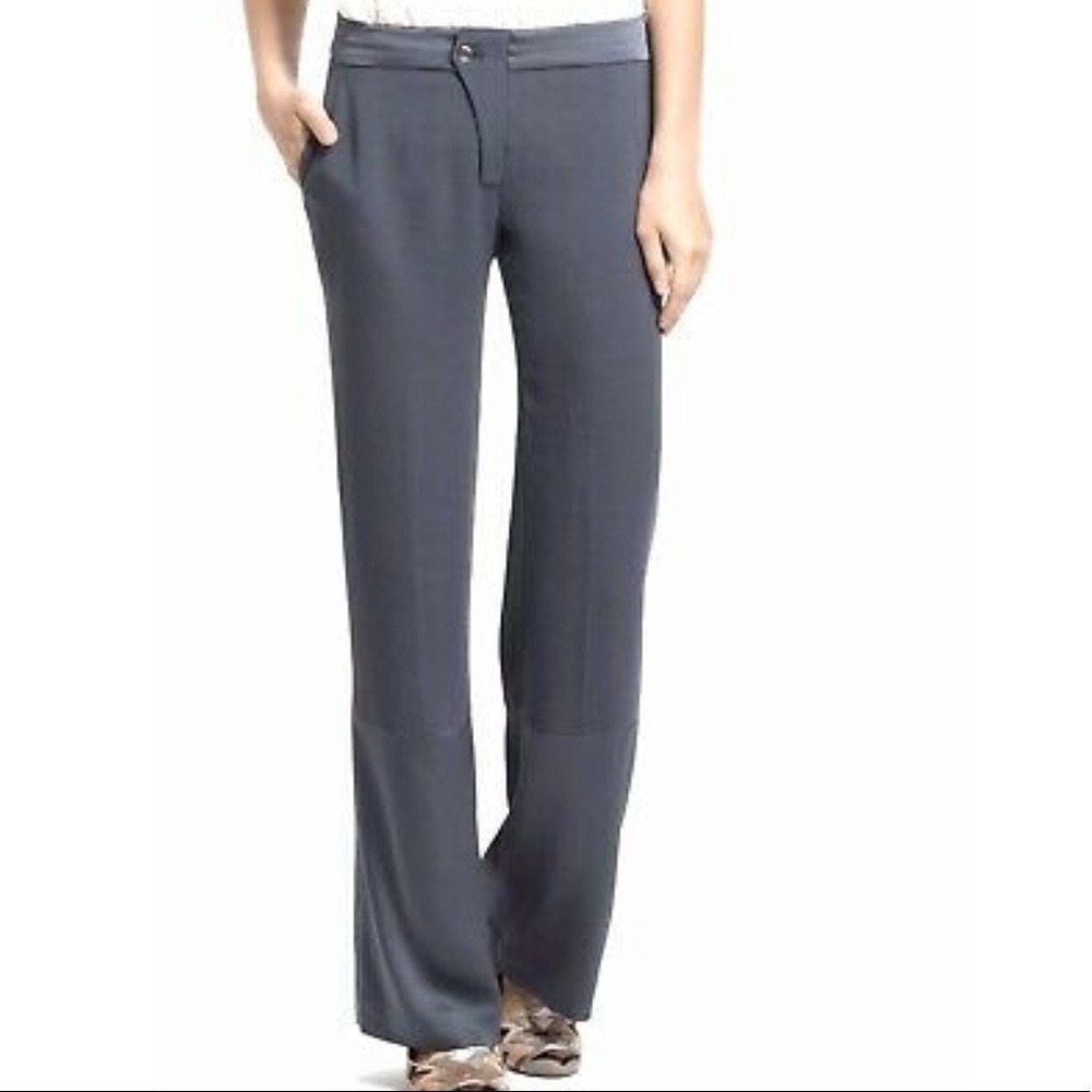 Leifsdottir Satin Trim Pants 12 NWT ANTHROPOLOGIE